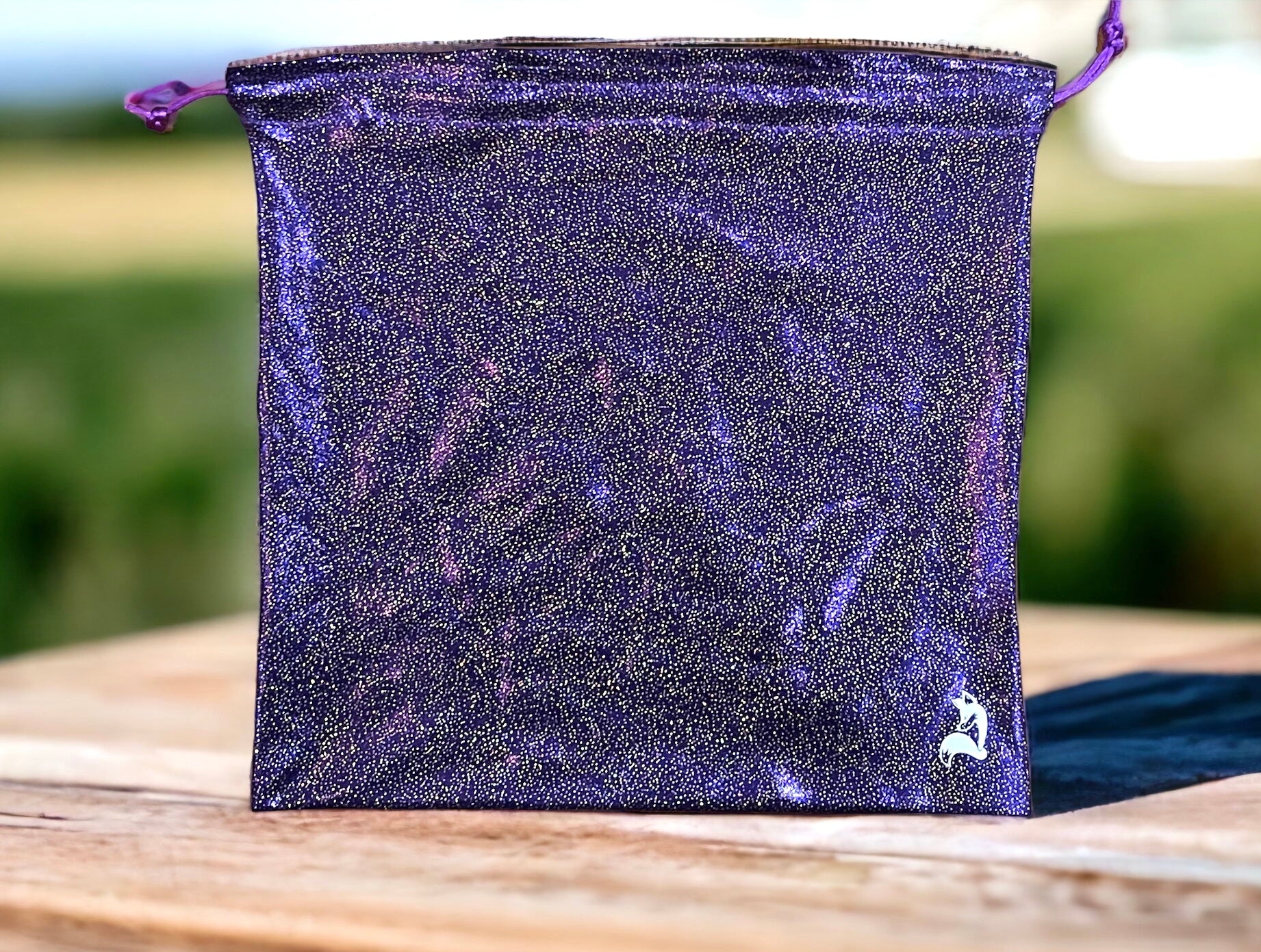 Purple Drawstring Grip Bag