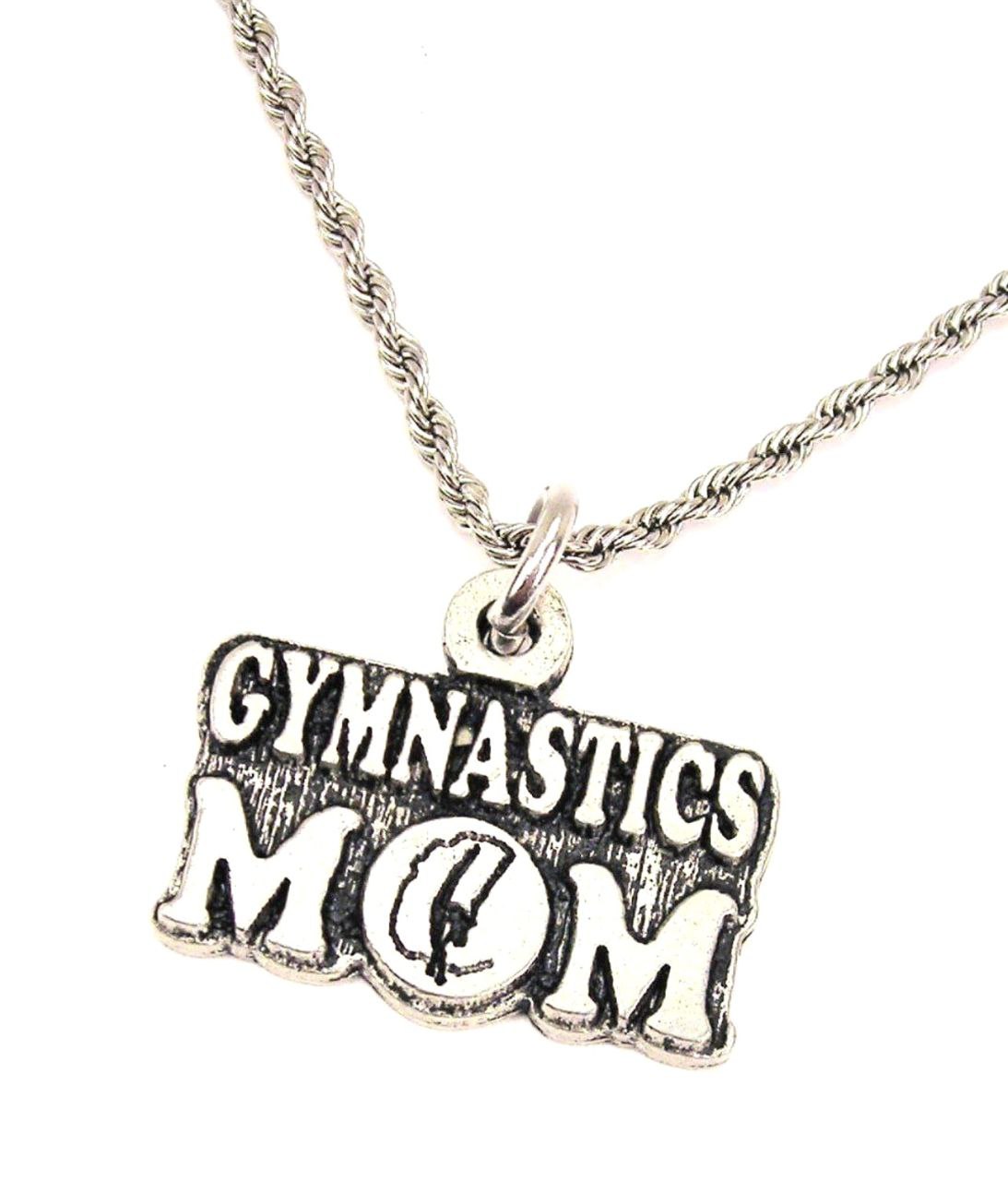 Gymnastics Mom Single Charm Necklace