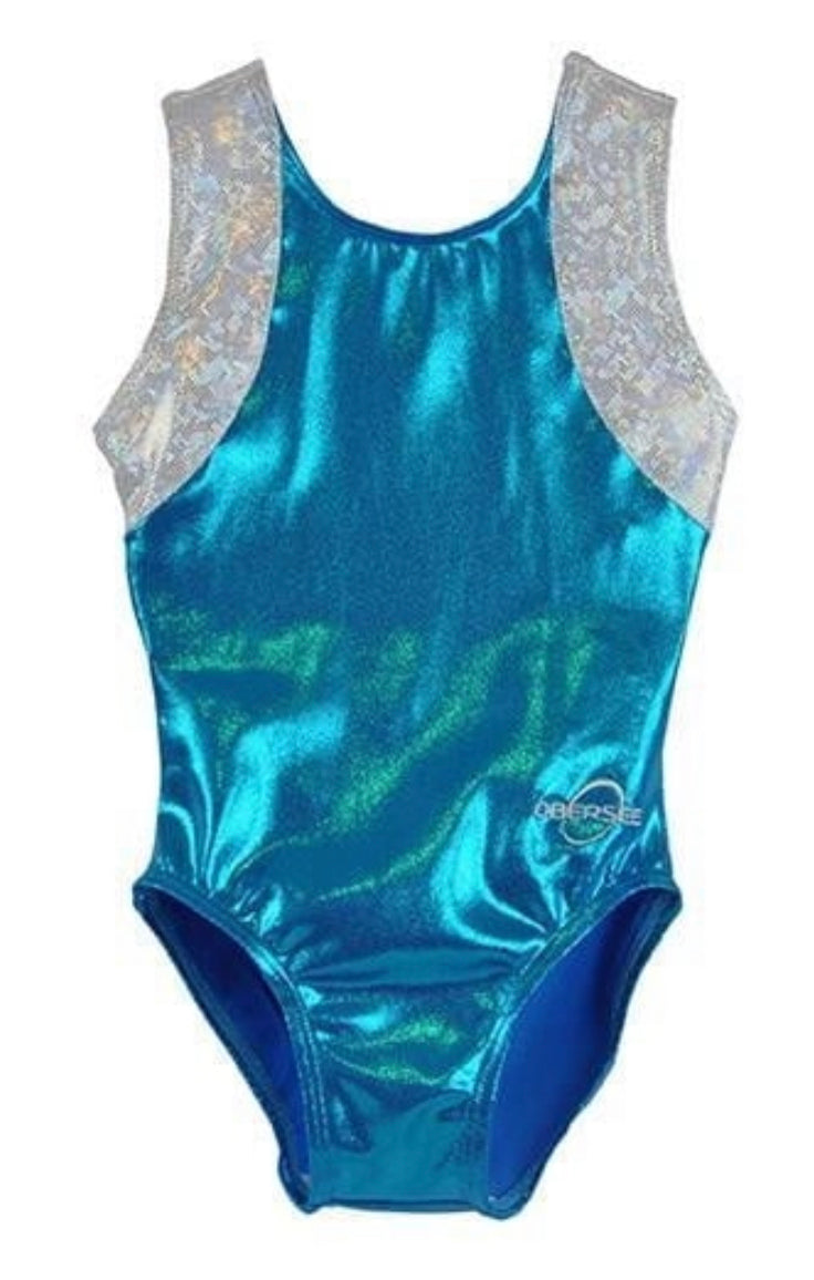 Obersee Brand - Cross Back Turquoise Leotard