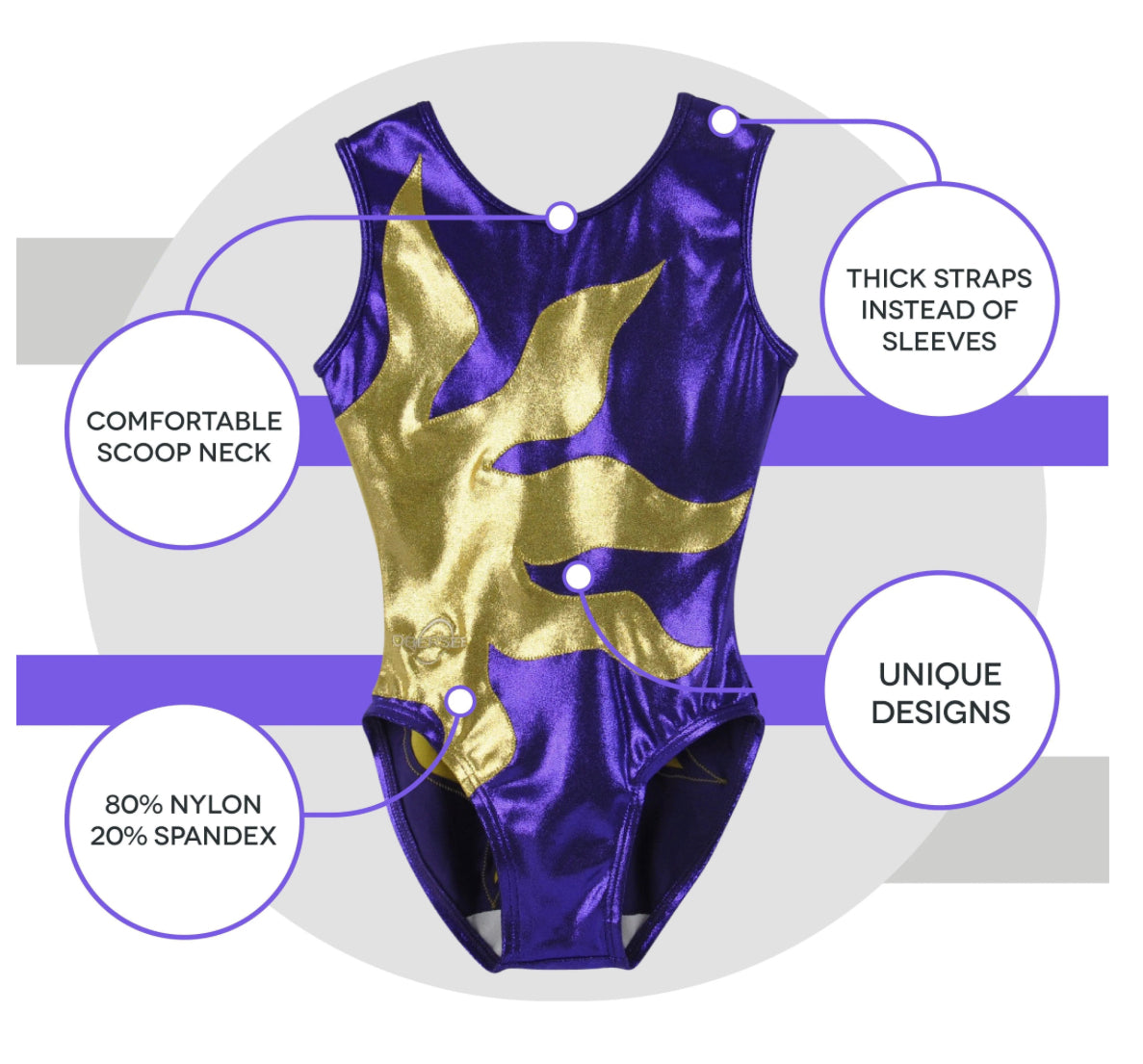 Obersee Brand -  Purple Sun Leotard