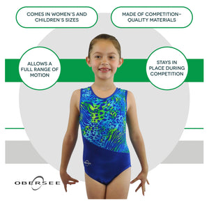 Obersee Brand -  Green Leopard Leotard