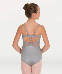 Body Wrappers Brand - Grey Pointelle Mesh Racerback Leotard Tiler Peck Design