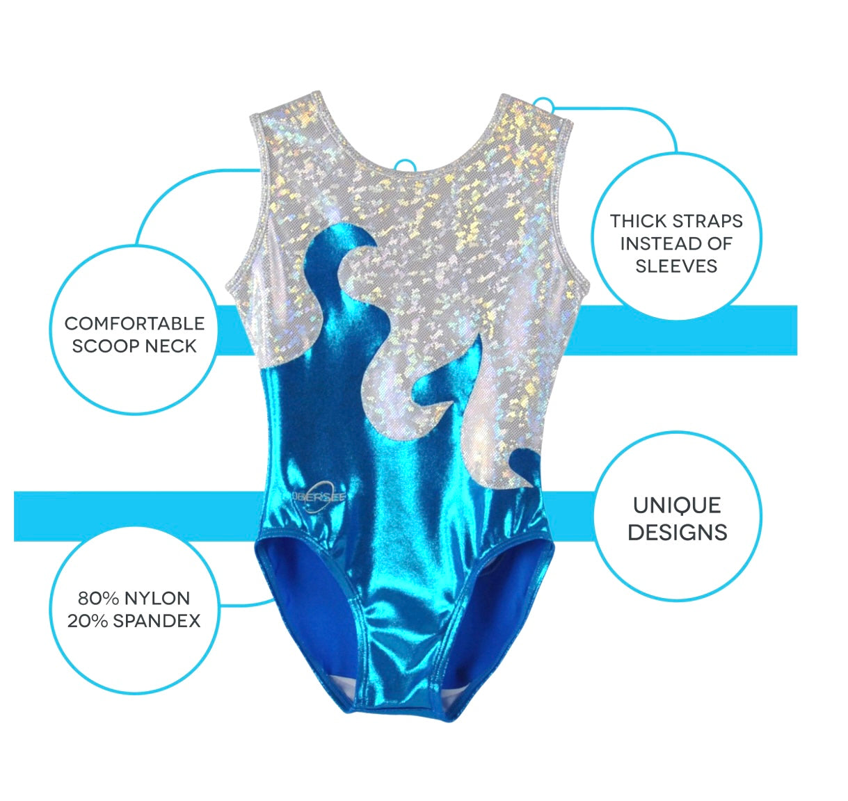 Obersee Brand – Turquoise Waves Leotard