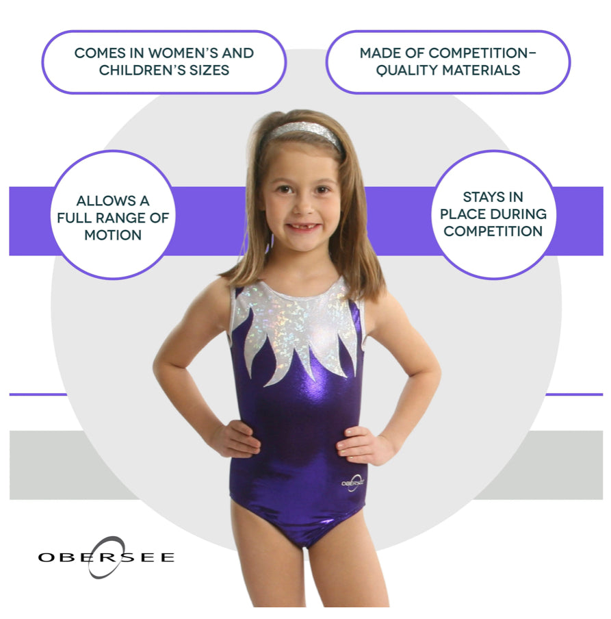 Obersee Brand -  Purple Flames Leotard